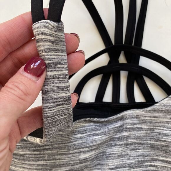 Lululemon Moment To Movement 2-In-1 Tank Space Dye Camo Black White / Black Sz 4 - Picture 5 of 16